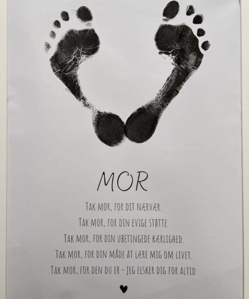 Aftrykssæt til mors dag fra Karens Univers - Tak mor, jeg elsker dig
